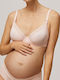 Ysabel Mora Βαμβακερό Σουτιέν Εγκυμοσύνης & Θηλασμού με Clips Ροζ