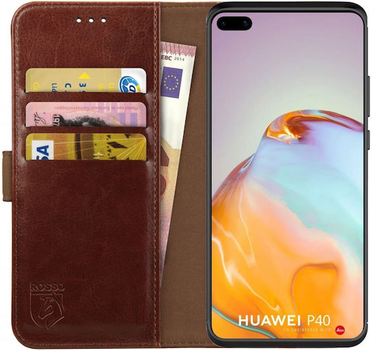 Rosso Element Pu Wallet Δερματίνης Καφέ (Huawei P40)