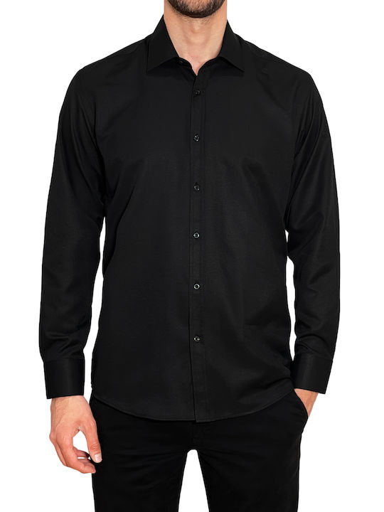 Polsino Shirts Men's Shirt Long Sleeve Black