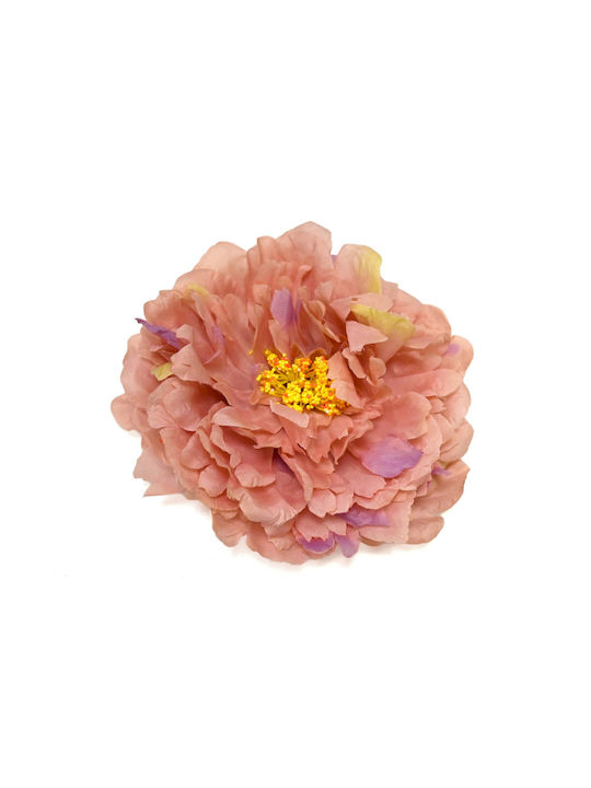 Peony head, artificial, pink, 16cm