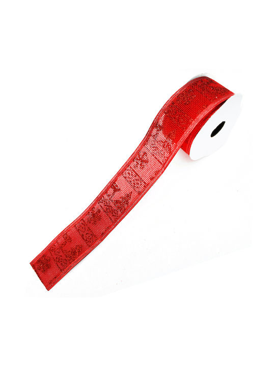 Christmas Ribbon Red 280x4cm 1pc