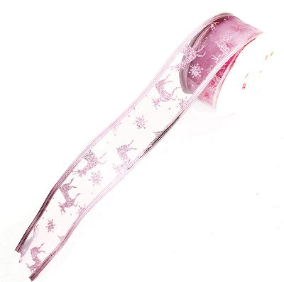 Christmas Ribbon Pink 1pc