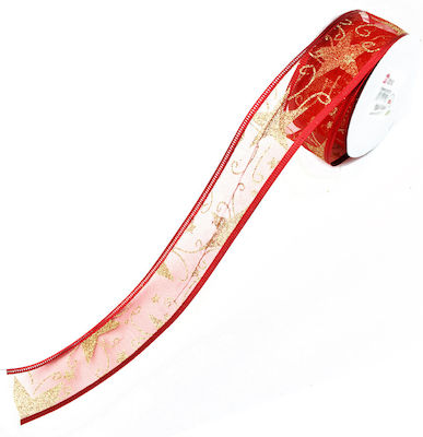 Christmas Ribbon Red 280x4cm 1pc