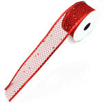 Christmas Ribbon Red 280x4cm 1pc