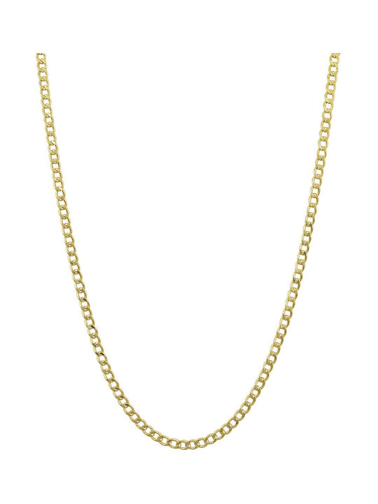 Mv Preziosa Unisex Gold Neck Chain Yellow with Polished Finish 14K 55cm