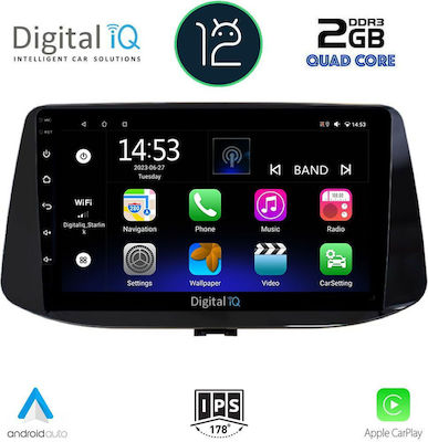 Digital IQ Car Audio System for Hyundai i30 2018> (Bluetooth/USB/AUX/WiFi/GPS/Apple-Carplay/Android-Auto) with Touch Screen 9"