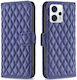Puff Rhombus Wallet Albastru (Moto G13)