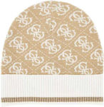 Guess Knitted Beanie Cap Brown