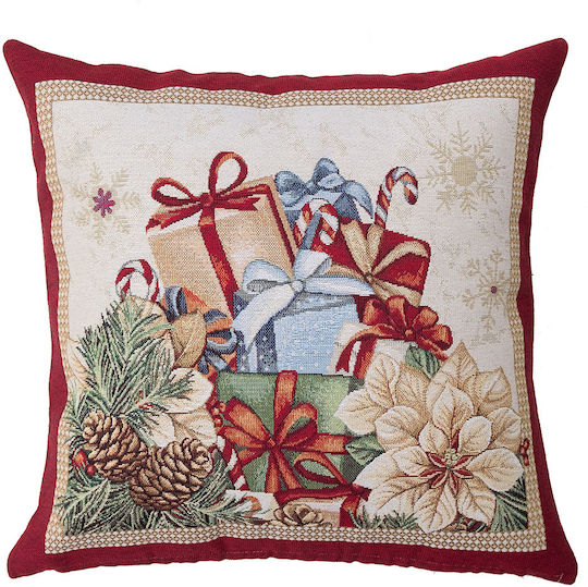 Dimeco Christmas Decorative Square Pillowcase Multicolored 45x45cm