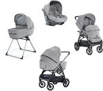 Inglesina Aptica Quattro Cab Ρυθμιζόμενο Καρότσι 3 σε 1 Silk Grey