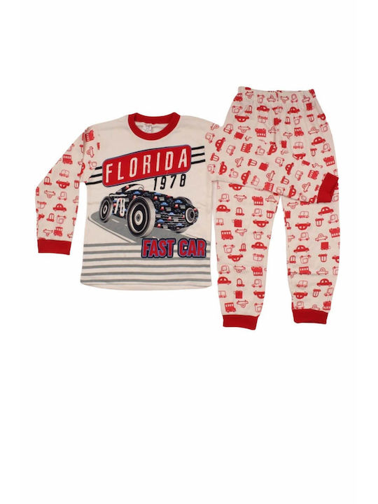 Supermini Set Top & Bottom Kids Cotton Pyjamas Red