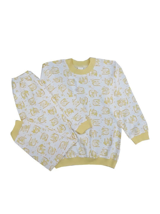 Beboulino Kinder Schlafanzug White / Yellow