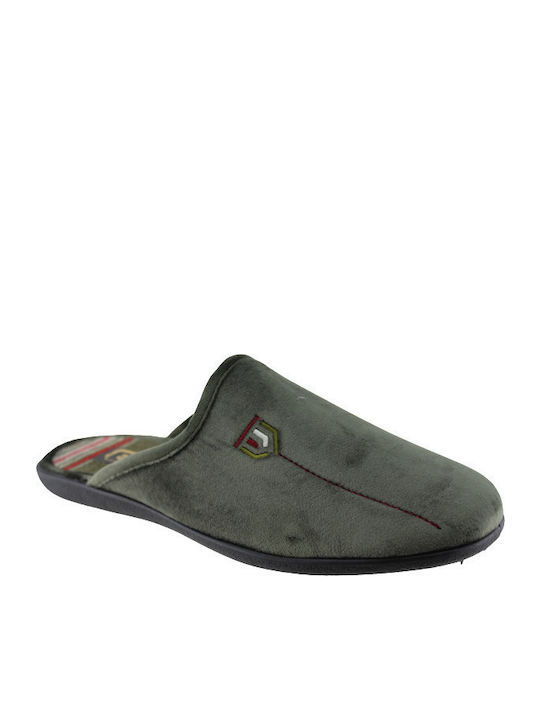 Winterliche Herrenhausschuhe Khaki