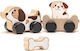 Cubika Pull-Along Toy Puppies made of Wood for 18++ Months