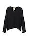 Moutaki Damen Langarm Pullover Schwarz