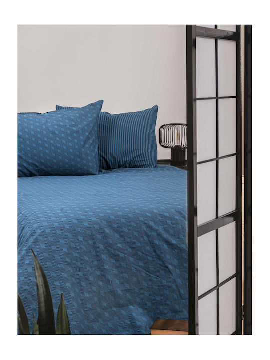 Madi Set Bettbezug Baumwolle Über-Doppelbett mit 2 Kissenbezügen 220x240 Torus