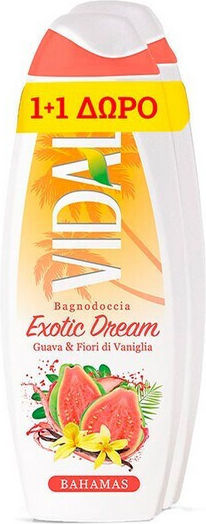 Vidal Exotic Dream Bahamas Αφρόλουτρο σε Gel & Άρωμα Τροπικά Φρούτα 2x500ml