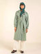 Flotte Women's Midi Gabardine with Buttons Green