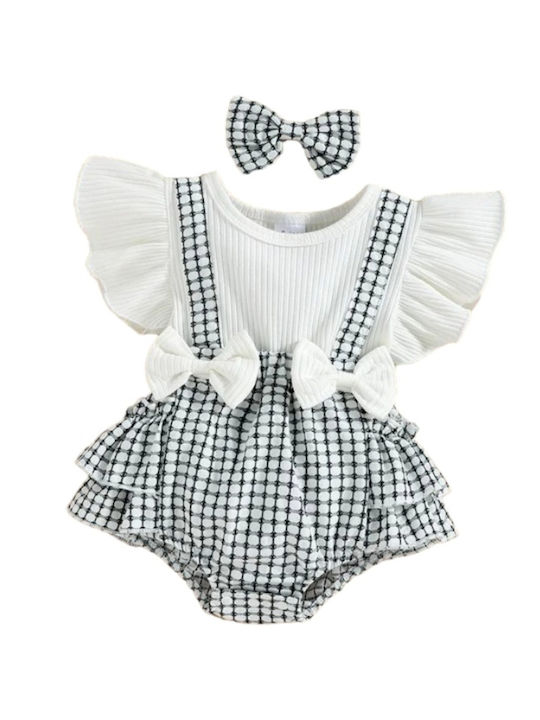 TakTakBaby Baby Bodysuit Set Short-Sleeved White 2pcs