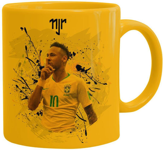 Koupakoupa Neymar Jr Κούπα Κεραμική Κίτρινη 330ml