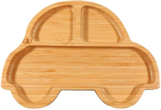 Baby Donkey Baby Food Container Set Car made of Bamboo Brown 3pcs