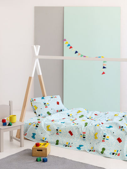 Palamaiki Kinderdecke Einzel My Kingdom Hellblau 160x240cm