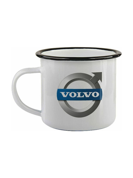 Koupakoupa Volvo Κούπα Εμαγιέ Λευκή 340ml