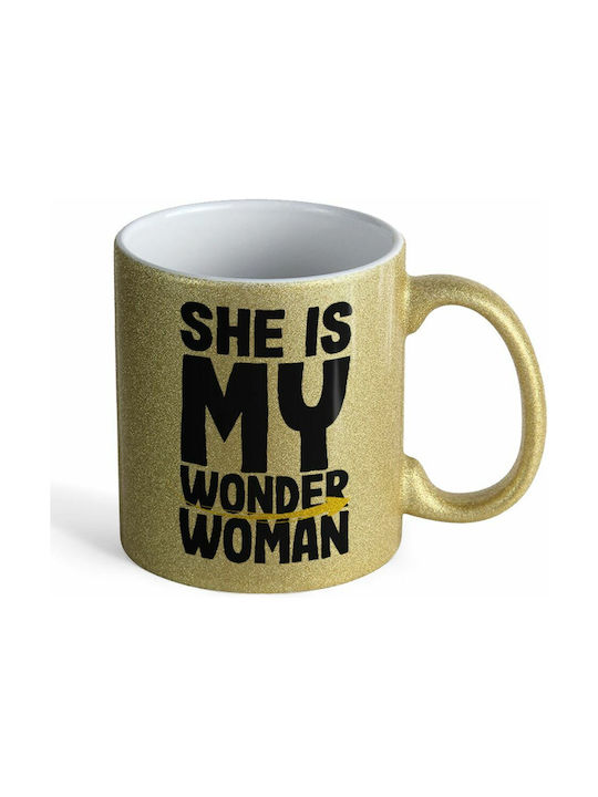 Koupakoupa She Is My Mug Ceramic Gold 330ml