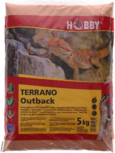 Hobby Terrano Desert Sand Without Dye Red 0-1 mm Aquarium Soils / Substrates 5kg