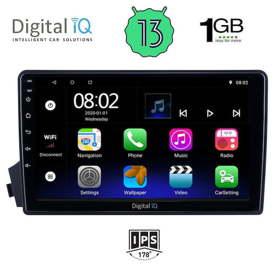 Auto-Audiosystem für Ssangyong Actyon 2006-2015 (Bluetooth/USB/WiFi/GPS/Apple-Carplay/Android-Auto) mit Touchscreen 9"