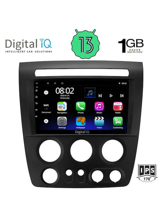 Digital IQ Sistem Audio Auto Hummer H3 2005-2009 (Bluetooth/USB/WiFi/GPS/Apple-Carplay/Android-Auto) cu Ecran Tactil 9"