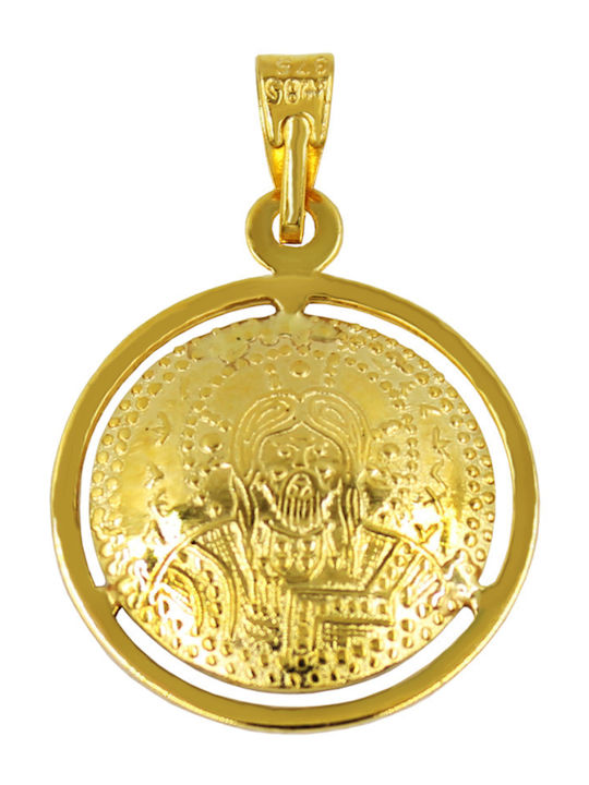 Roloi Kaliamanis Pendant Kids Talisman Double Sided Konstantinato made of Gold 9K PM1247