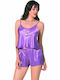 Kal-tsa Winter Satin,σατεν Babydoll Lila