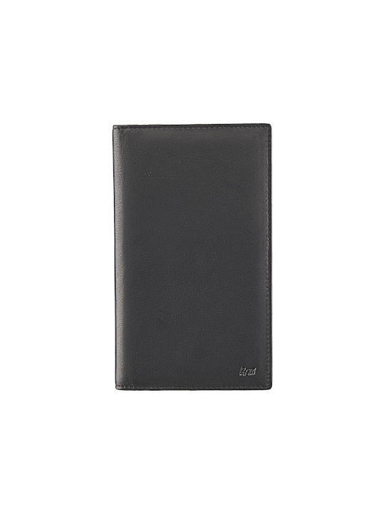 RCM Men's Leather Card Wallet Black