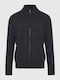 Funky Buddha Men's Knitted Cardigan with Zipper Black