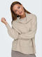 Only Women's Long Sleeve Sweater Turtleneck Beige