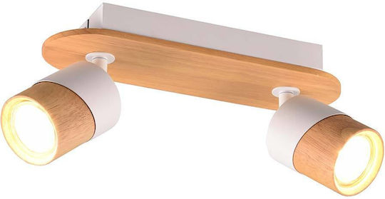 Trio Lighting Single Spot with Socket GU10 in White Color