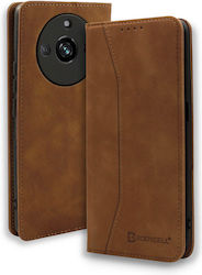 Bodycell PU Leather Wallet Synthetic Leather Brown (Realme 11 Pro / 11 Pro+)