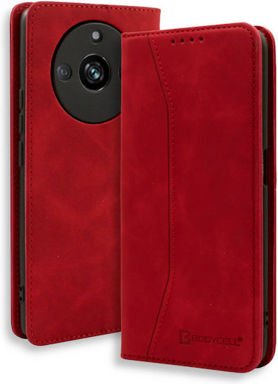 Bodycell PU Leather Портмоне Изкуствена кожа Червен (Realme 11 Pro / 11 Pro+)