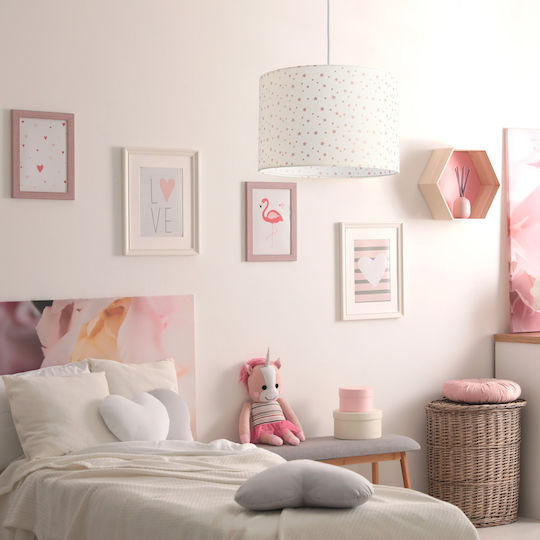 Veis Einfaches Licht Kinderdeckenleuchte Deckenleuchte 15W mit Fassung E27 Rosa 35x24cm