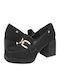 Meile Wildleder Loafer Pumps Schwarze