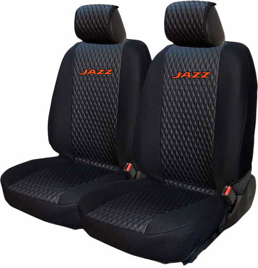 Σετ Καλύμματα Αυτοκινήτου 2τμχ Δερματίνη Honda Jazz Μαύρα
