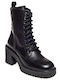 Leather Women's Ankle Boots Black