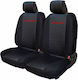 Front Car Covers 2pcs Leatherette Black