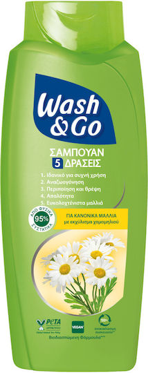 Wash & Go Σαμπουάν Αναδόμησης/Θρέψης για Κανονικά Μαλλιά 650ml