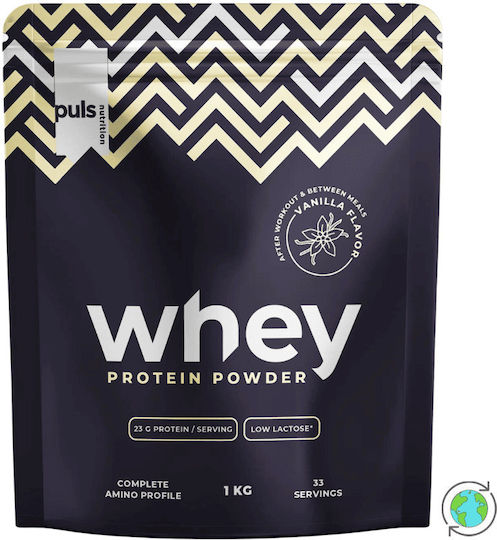 Puls Nutrition Protein Molke Laktosefrei mit Geschmack Vanille 1kg