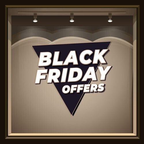 Houseart Αυτοκόλλητο Βιτρίνας Black Friday 75x70cm Μαύρο 26-306 1τμχ