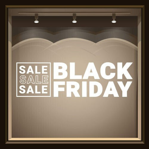 Houseart Αυτοκόλλητο Βιτρίνας Black Friday 2.18m x 64cm Μαύρο 26-312 1τμχ