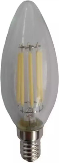 Stimeno Λάμπα LED 8W για Ντουί E14 και Σχήμα C35 Ψυχρό Λευκό 360lm