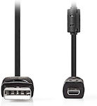 Nedis USB 2.0 Cable USB-A male - mini USB-A male Μαύρο 2m CCGL60810BK20